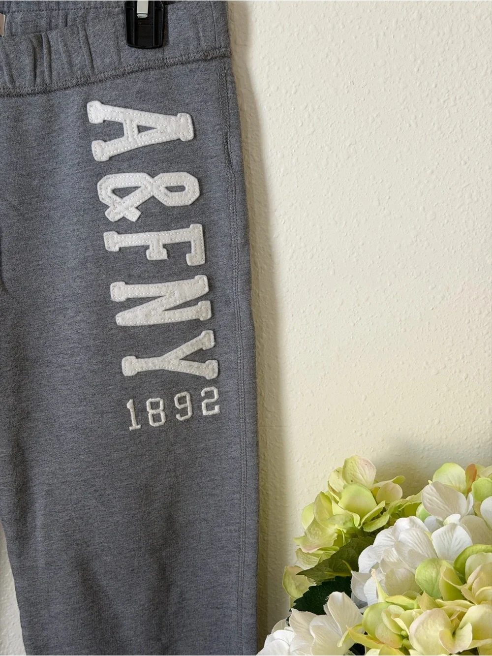 Y2K Abercrombie & Fitch Gray Women's Lounge Pants with Drawstring